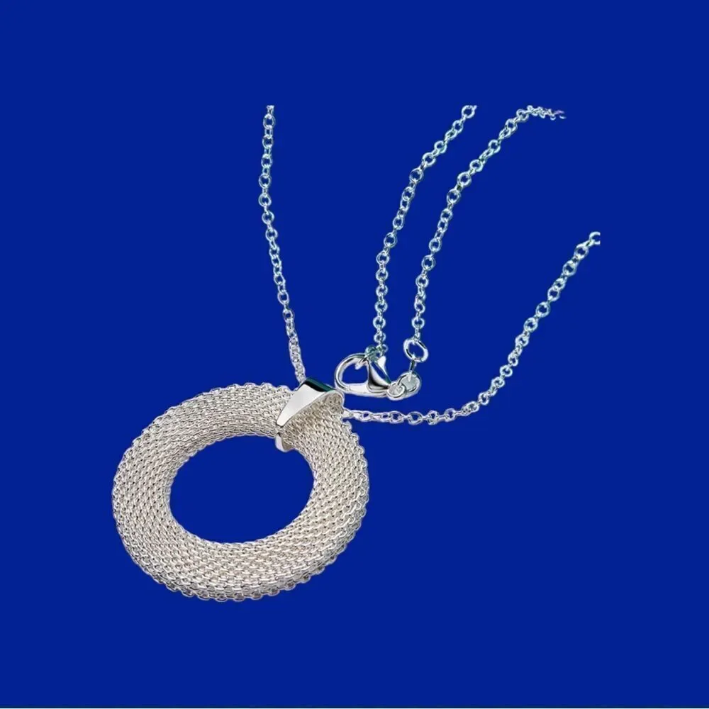 925SS ROUND CIRCLE WEAVE PENDANT‎